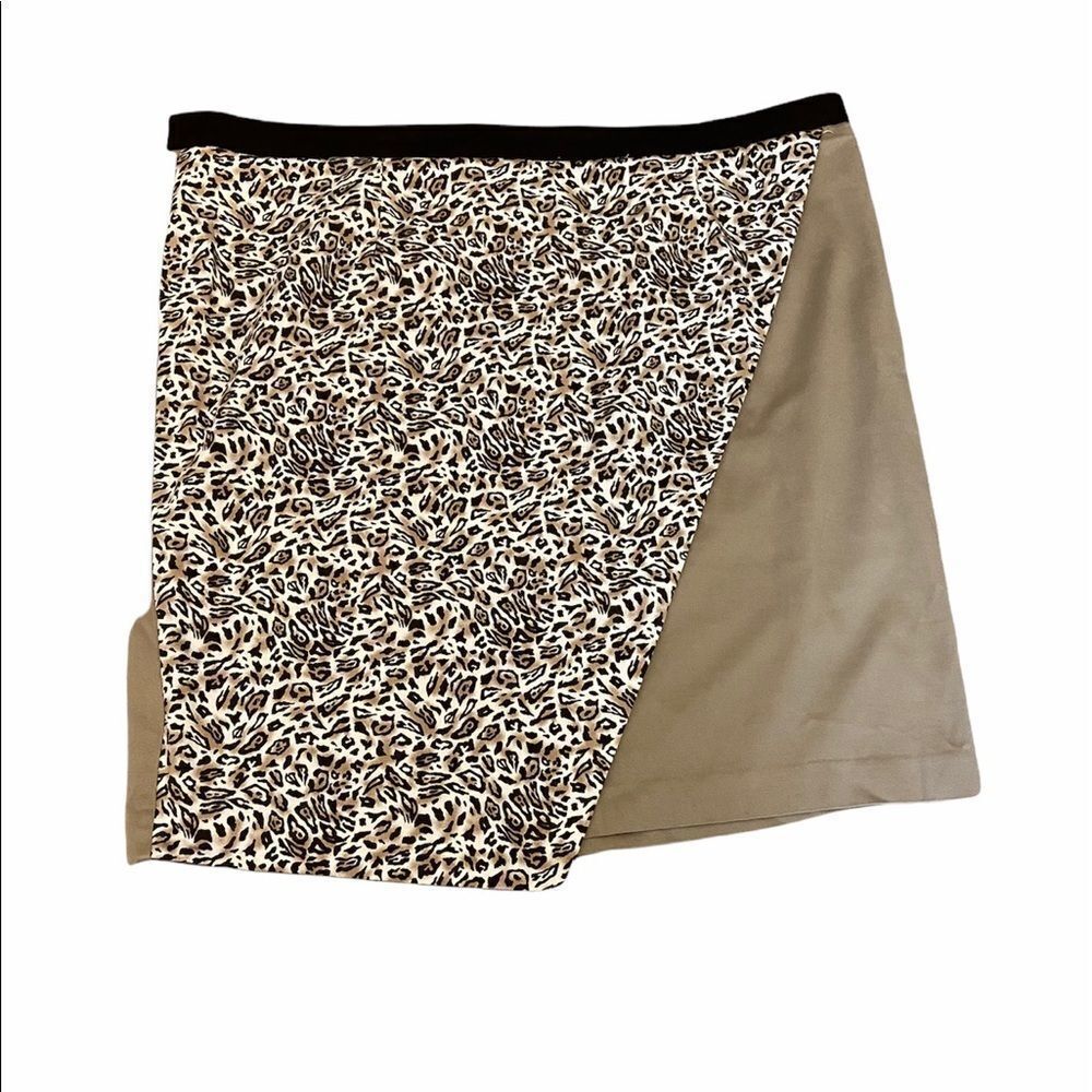 NWT Leopard Print Cotton Asymmetrical Skirt 24